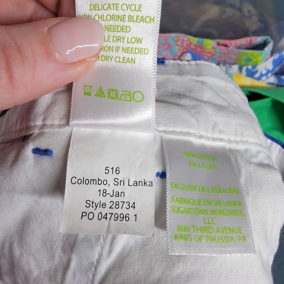 Lilly Pulitzer The Jayne Stretch Short Elephant Print Blue Size 6 - Picture 8 of 8